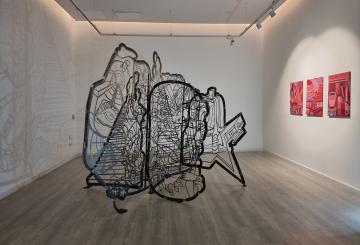 Art piece in gallery