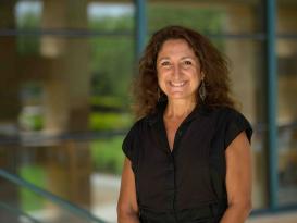 A headshot of a woman
