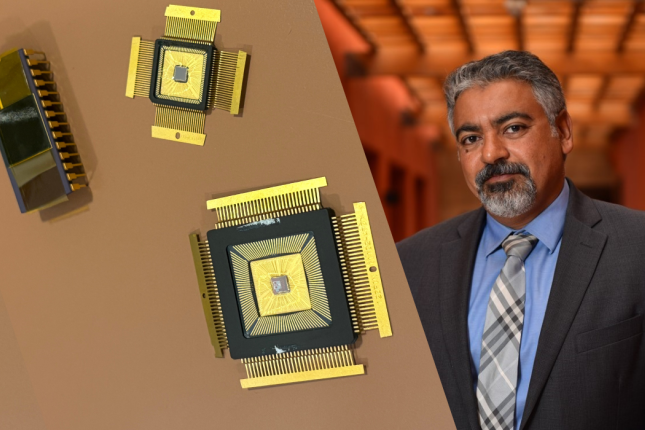 two biochips on the left; yehea in suit on the right.