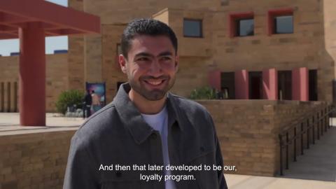 A man is smiling