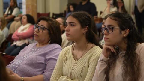 An audience sitting in an event