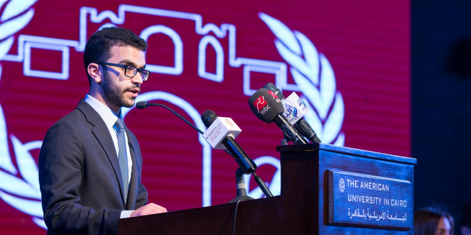 CIMUN's secretary-general speaks at the opening ceremony