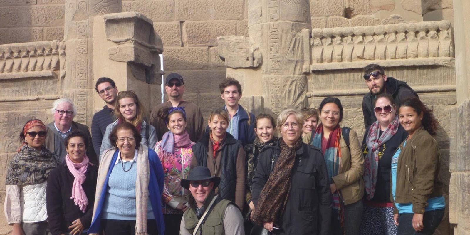 AUC Egyptology Unit at the Isis temple at Phil&aelig;