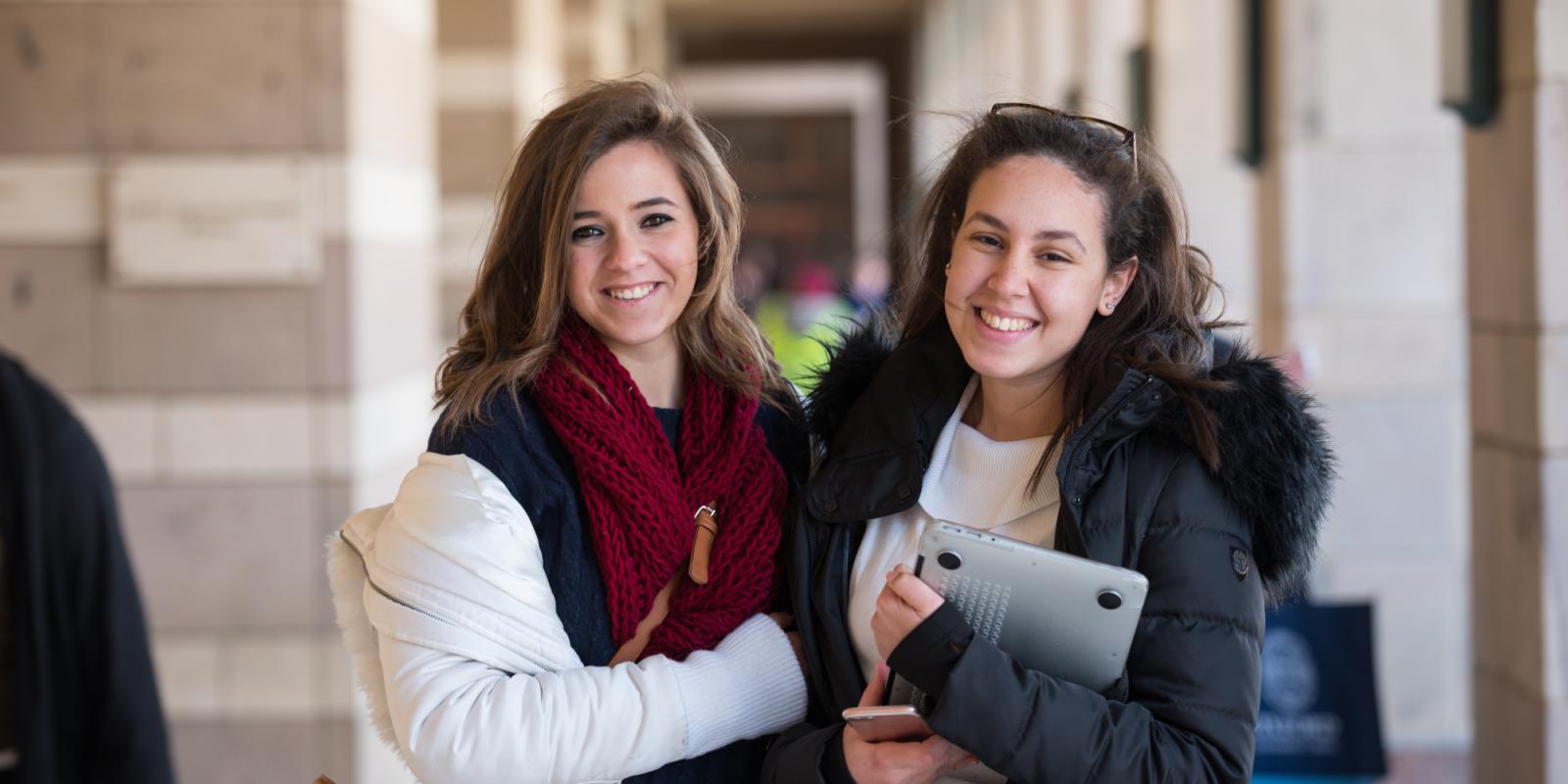 Two AUC Students on campus 