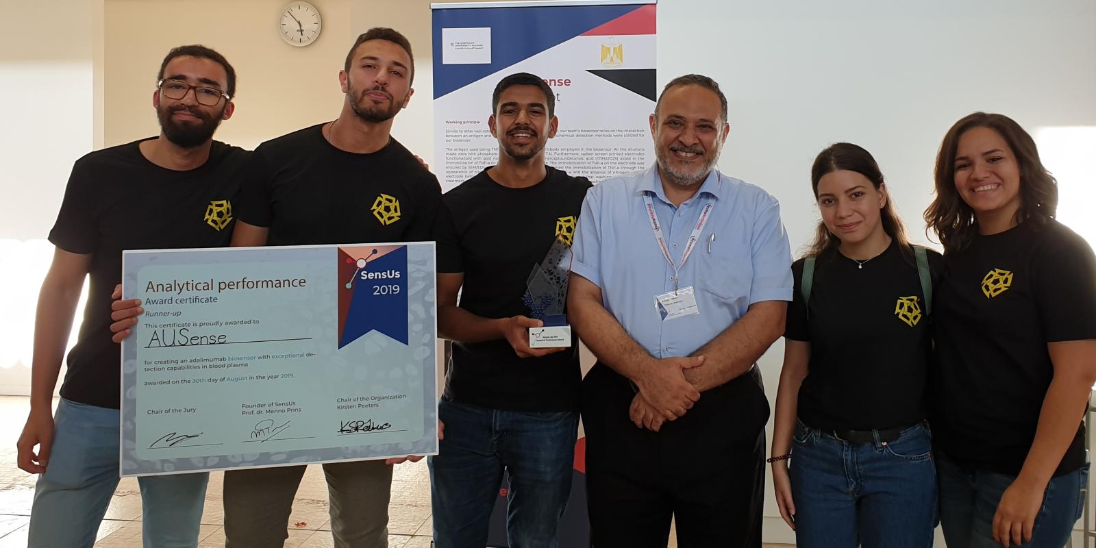 AUC Students Win Prestigious Award at International SensUs Biosensor Competition