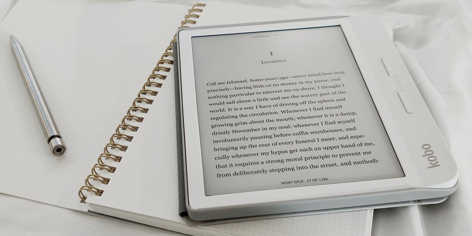 e-book on notebook