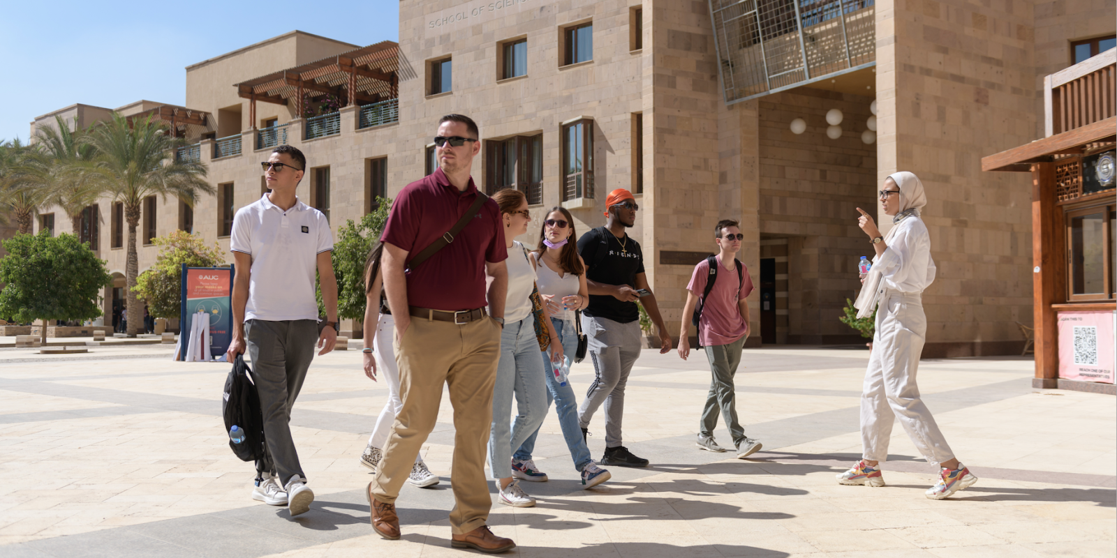 students on campus