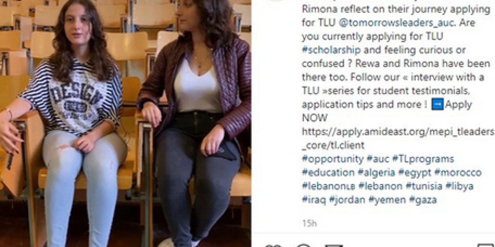Screenshot of an instagram post