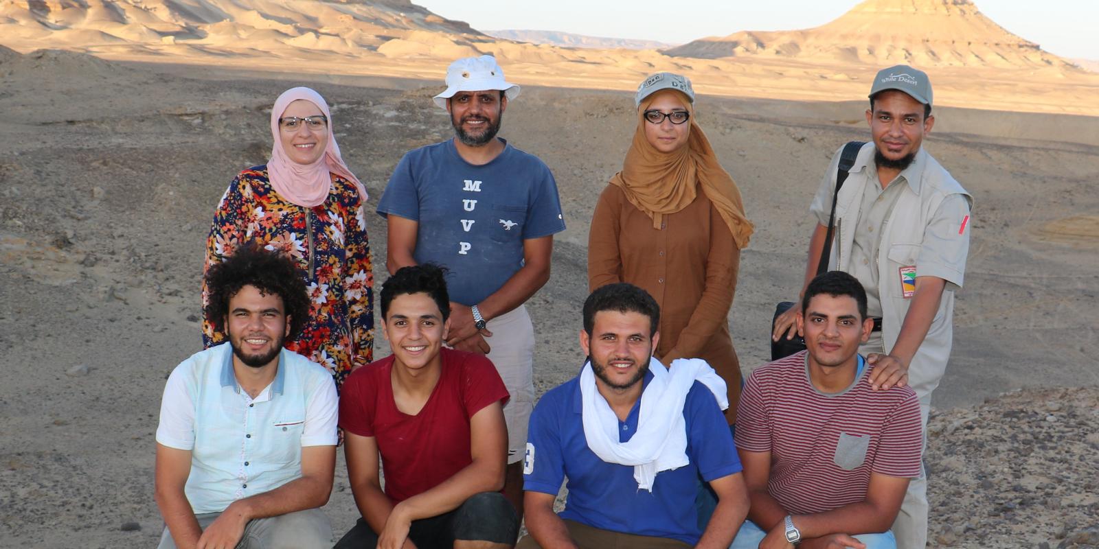 Sallam and team at the Bahariya Oasis in 2016