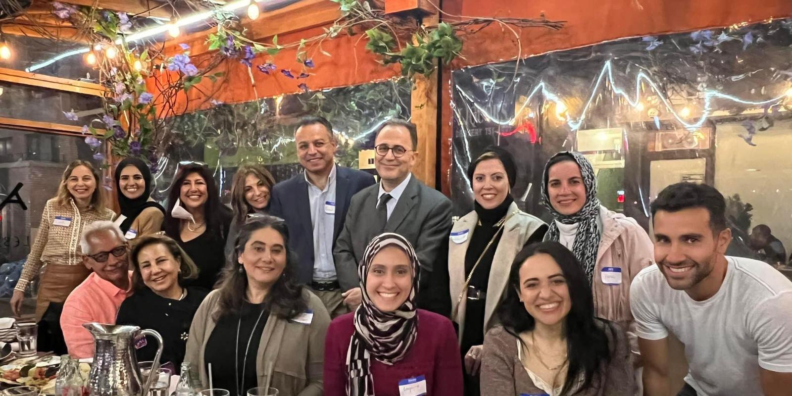 AUC alumni chapter in New York iftar with AUC President Dallal