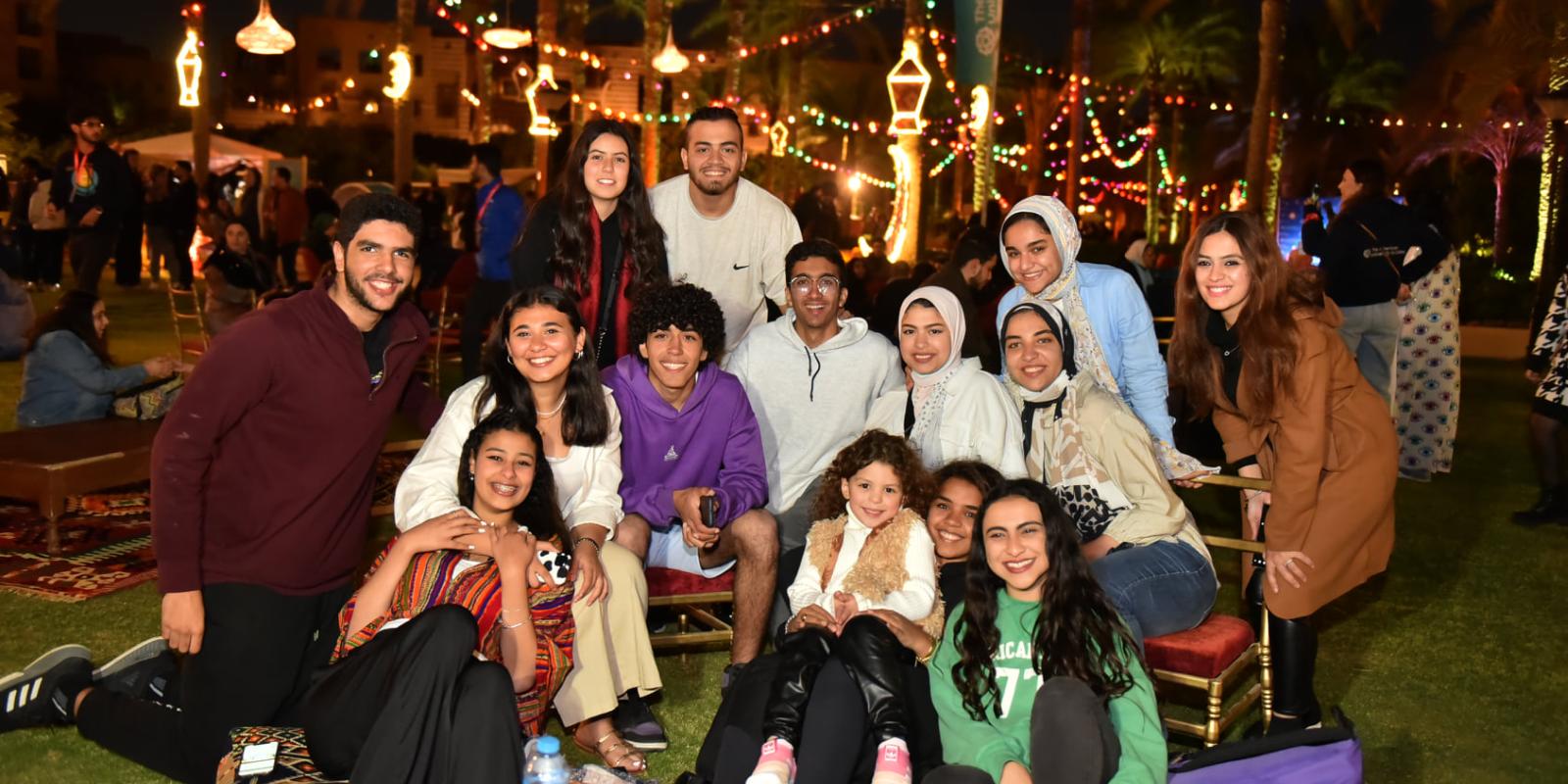 Group photo at the AUC community Ramadan sohour