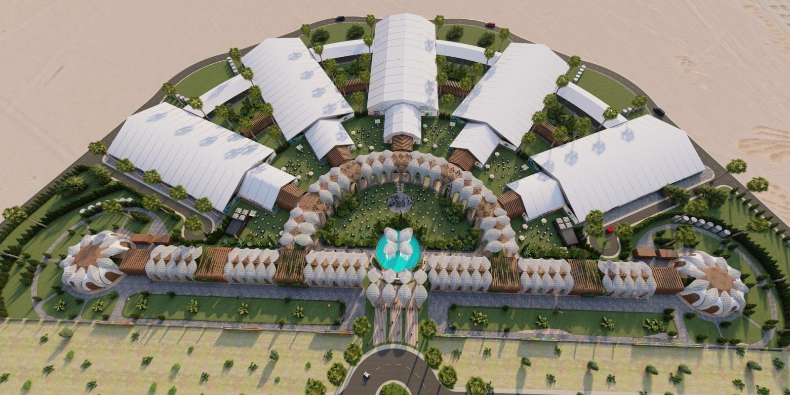 Green Zone map at International convention center in Sharm El-Sheikh, Egypt. This zone hosts AUC pavilion in COP27 summit.