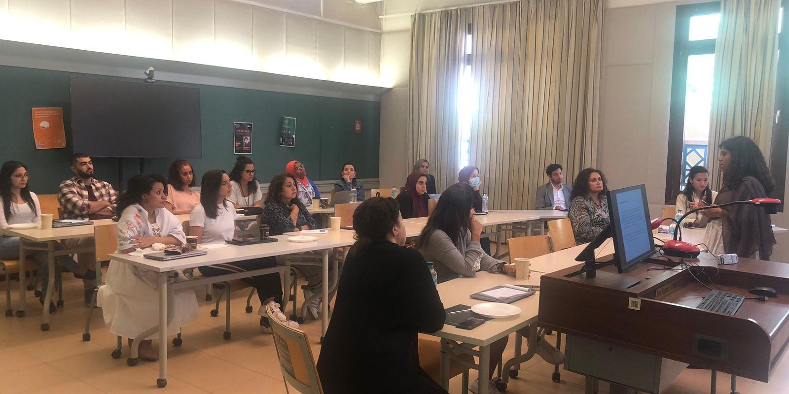 A group of students in class
