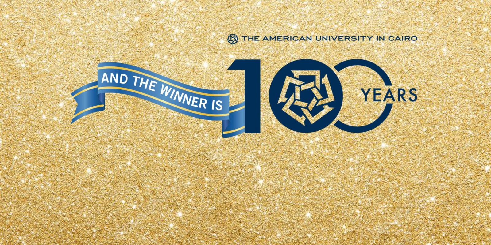 Golden Logo with 100
