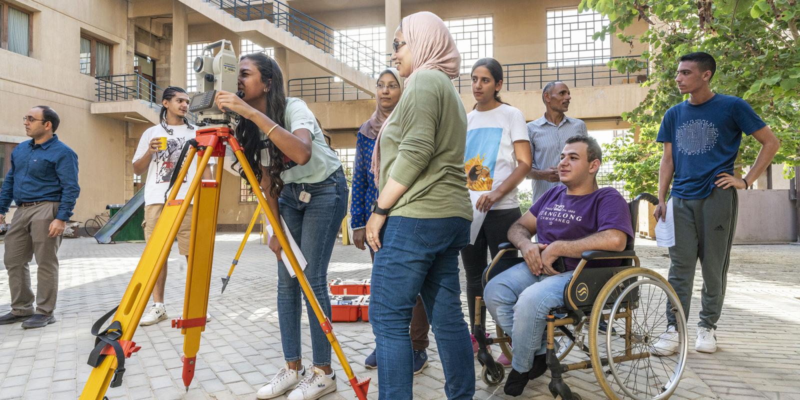 Students in action