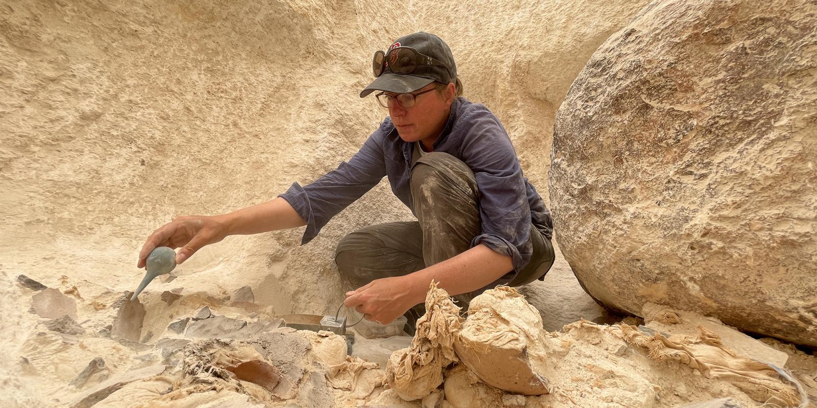 Marleen De Meyer working at a site