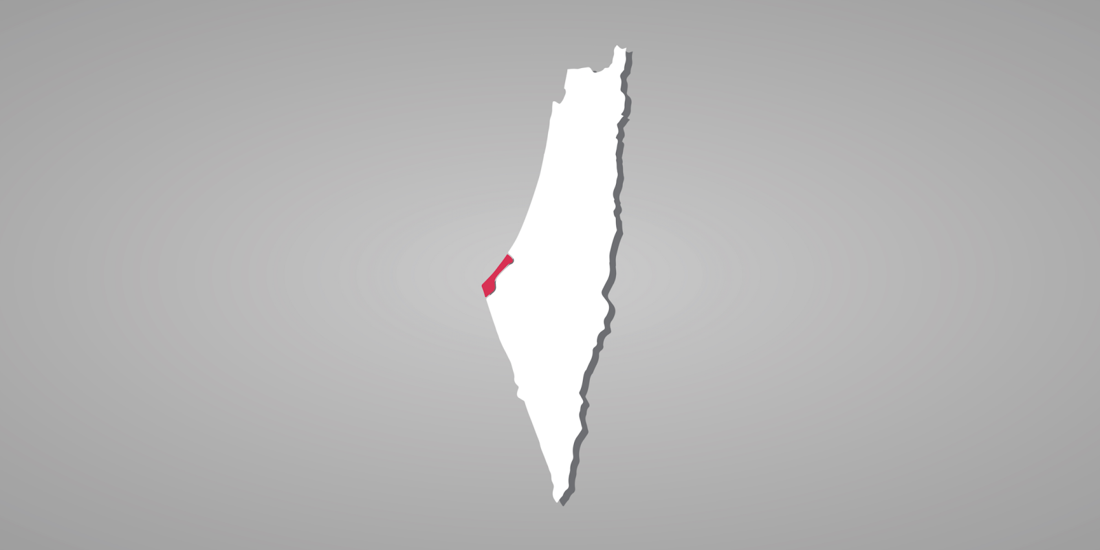 Map showing Gaza