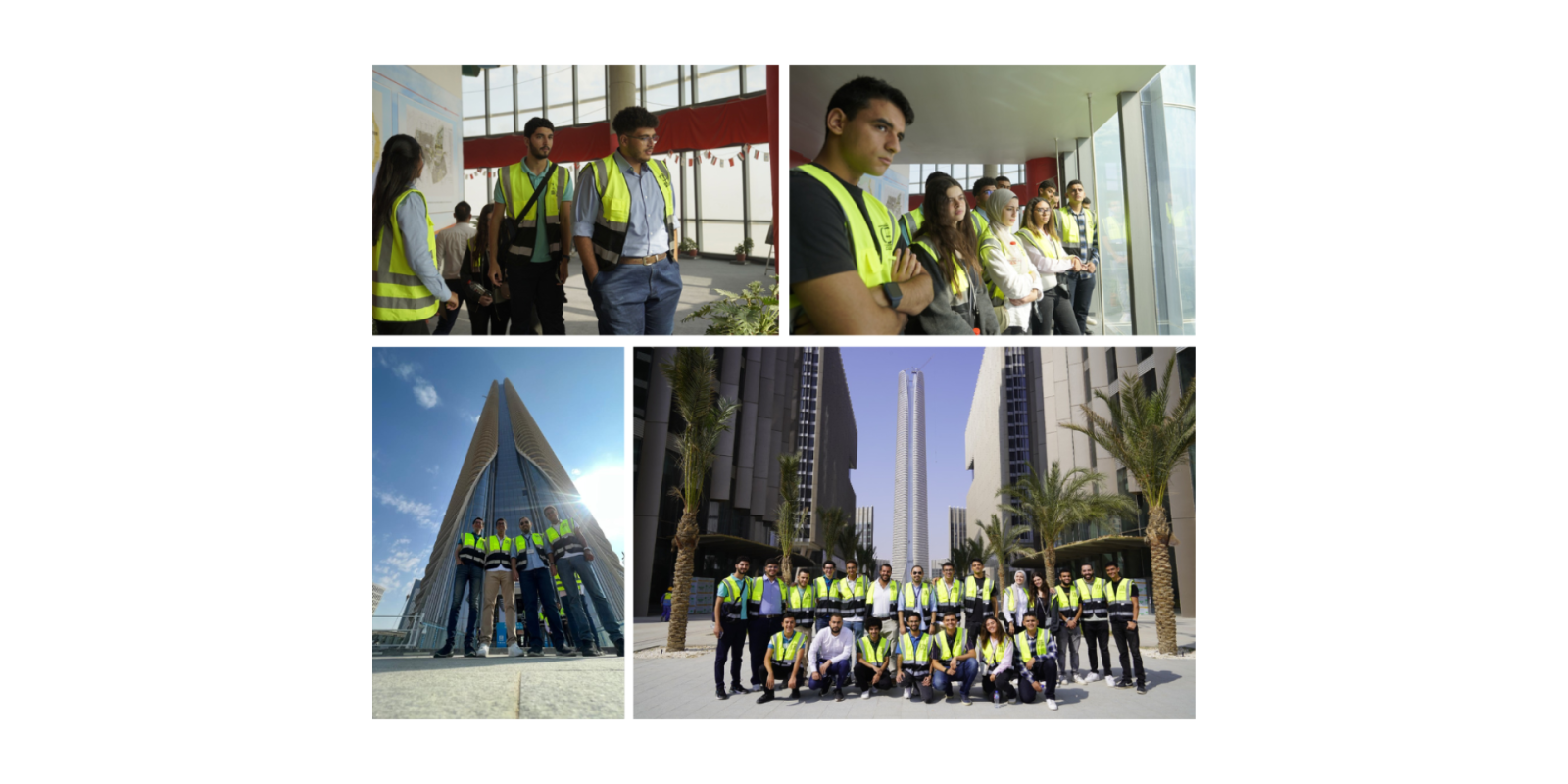 Collage of Construction Engineering students visiting the Iconic Tower