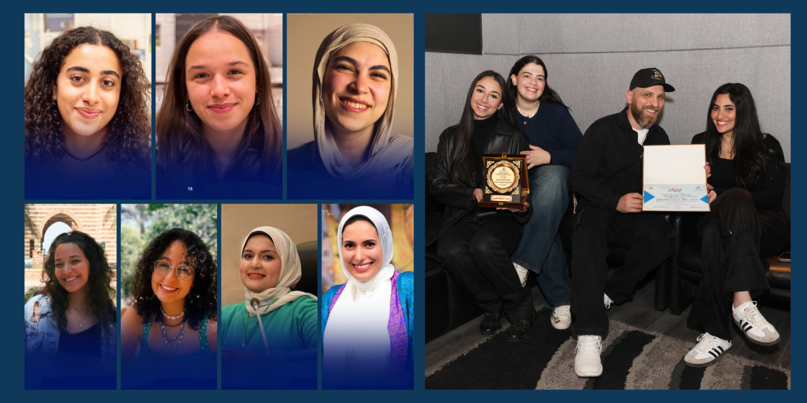 Headshot collage of student awardees