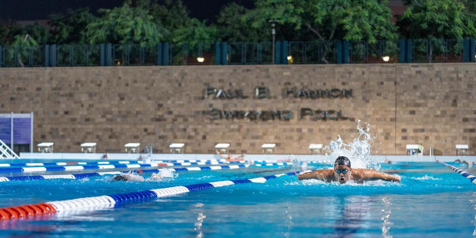 student swimming pool