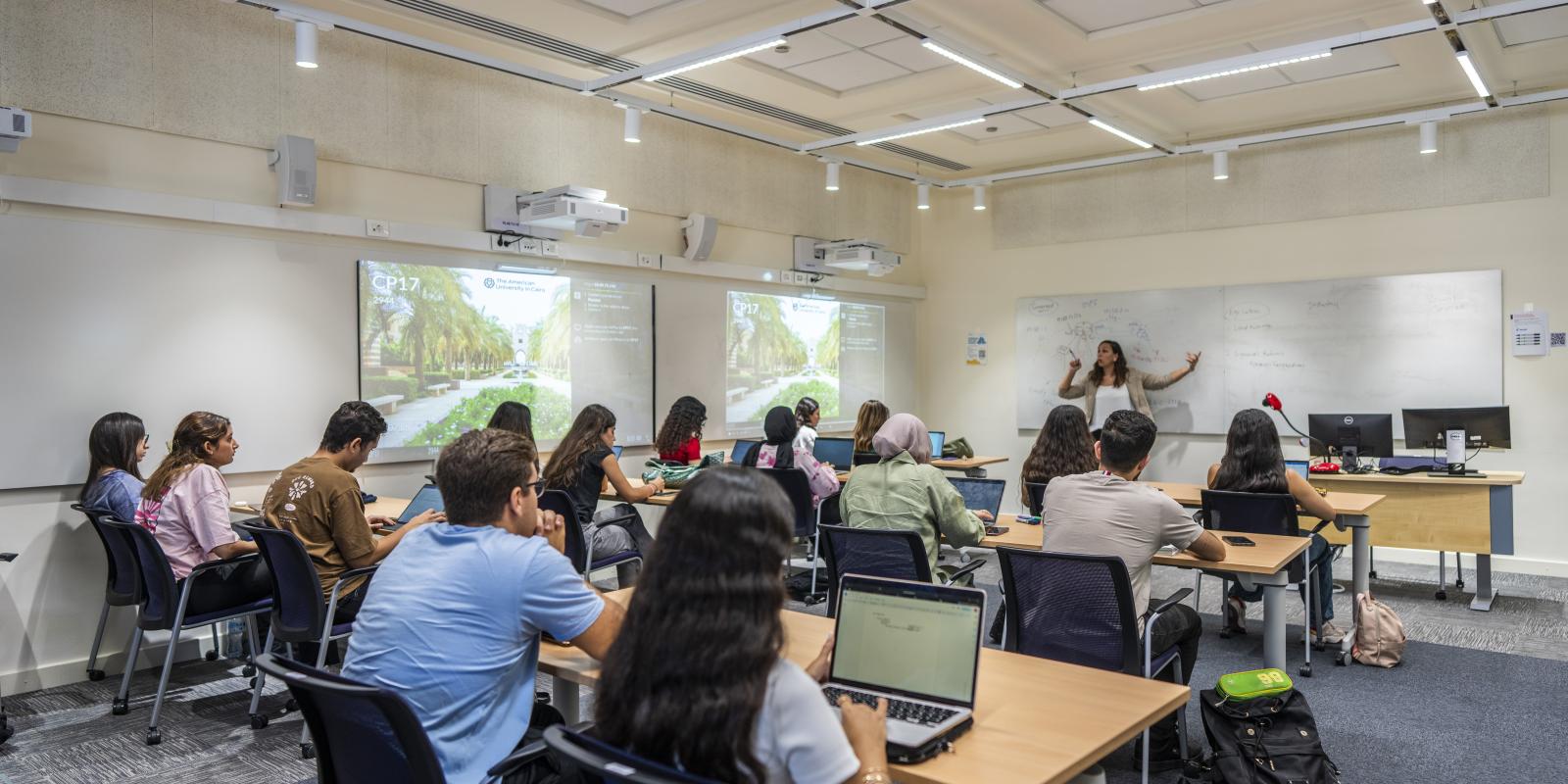 Faculty with students in Class