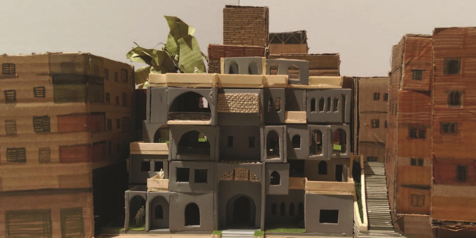 AUC student Maria Medhat created an architectural model for the Made in Egypt project.