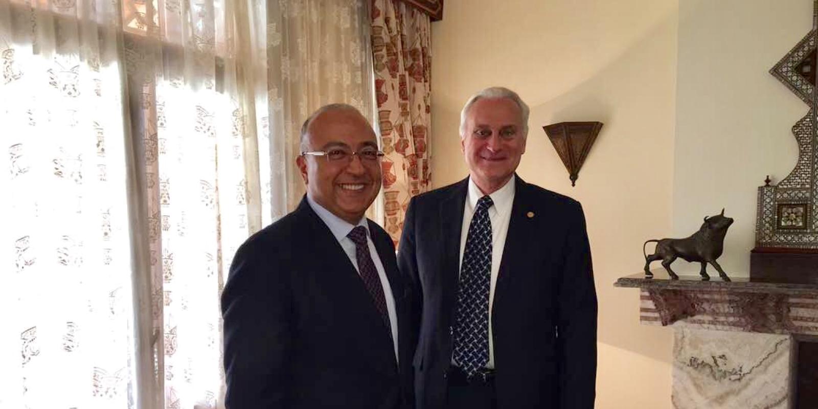President Ricciardone Welcomes Egyptian Ambassador Abderahman Salaheldin