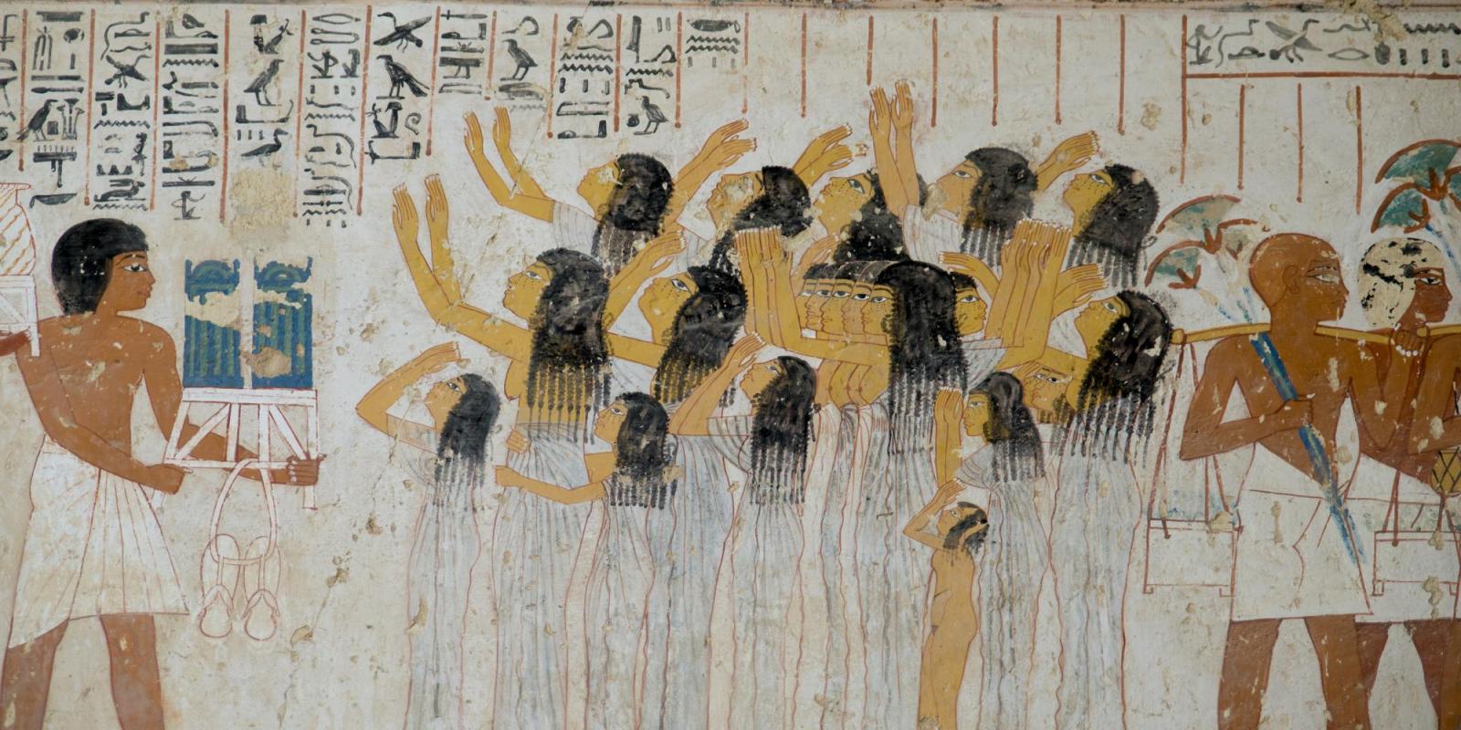 Ancient Egyptian artwork shows practices and traditions that have been carried on to modern times. 