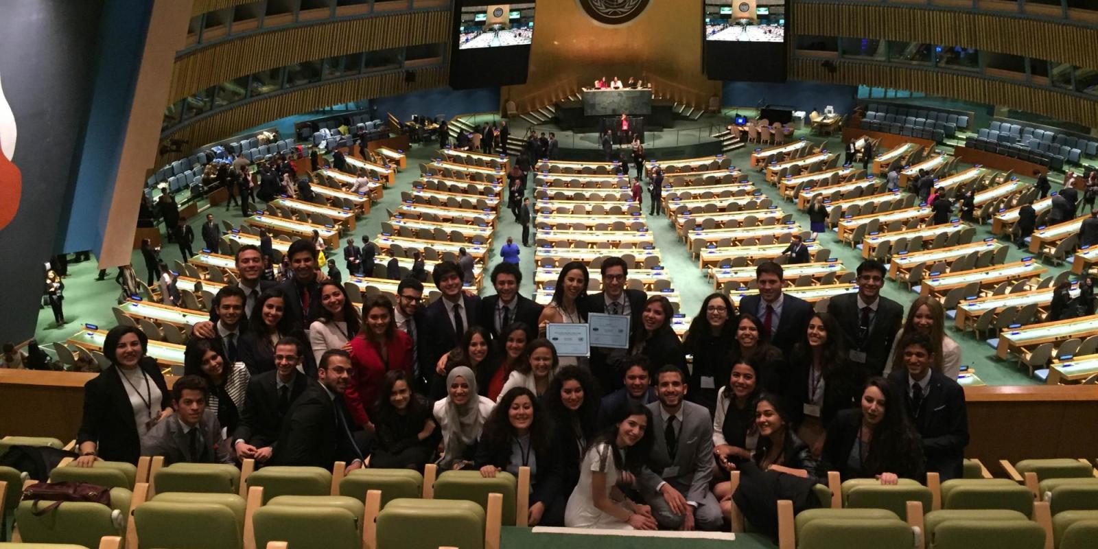 AUC's Model UN delegation visited the United Nations General Assembly
