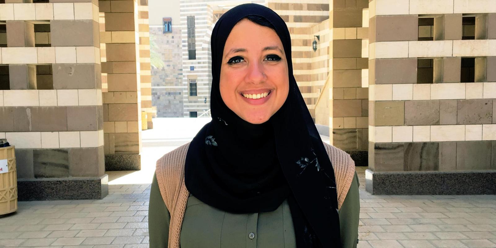 Radwa Hamed represented AUC at the NYU Abu Dhabi International Hackathon for Social Good in the Arab World