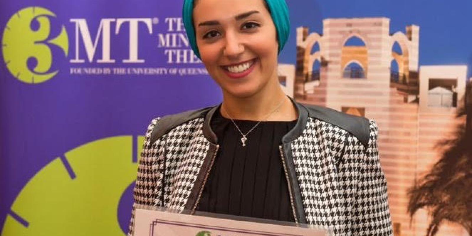 Lobna Mourad won AUC's 3MT competition for her research on liver cancer diagnostics