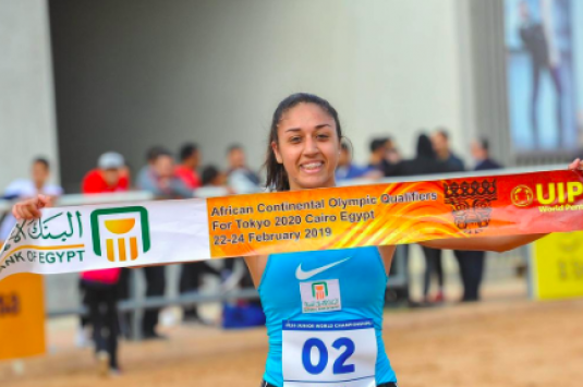 Haydy Morsy at the 2019 Pentathlon African Championships