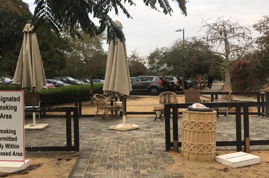 smoking area