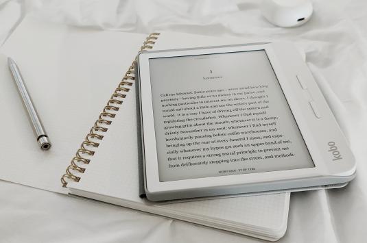 e-book on notebook