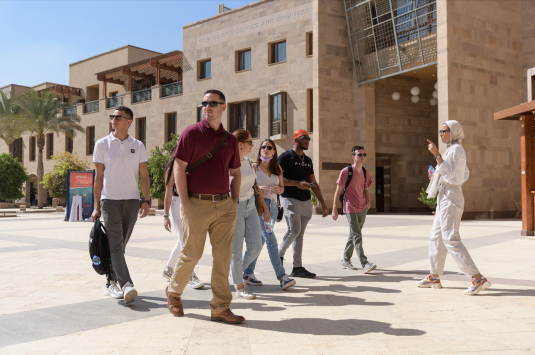 students on campus