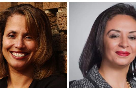 Eve Troutt Powell and Maya Morsy '95