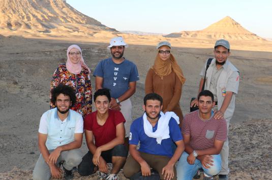 Sallam and team at the Bahariya Oasis in 2016