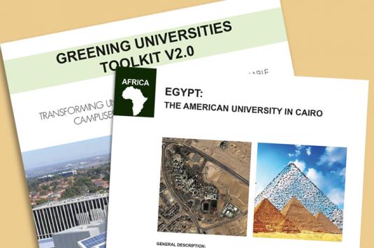 greening_universities.jpg AUC is the only university in the region featured in the UNEP's Greening Universities Toolkit