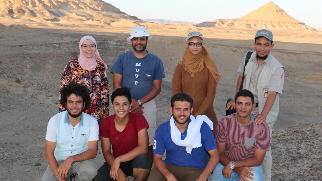 Sallam and team at the Bahariya Oasis in 2016