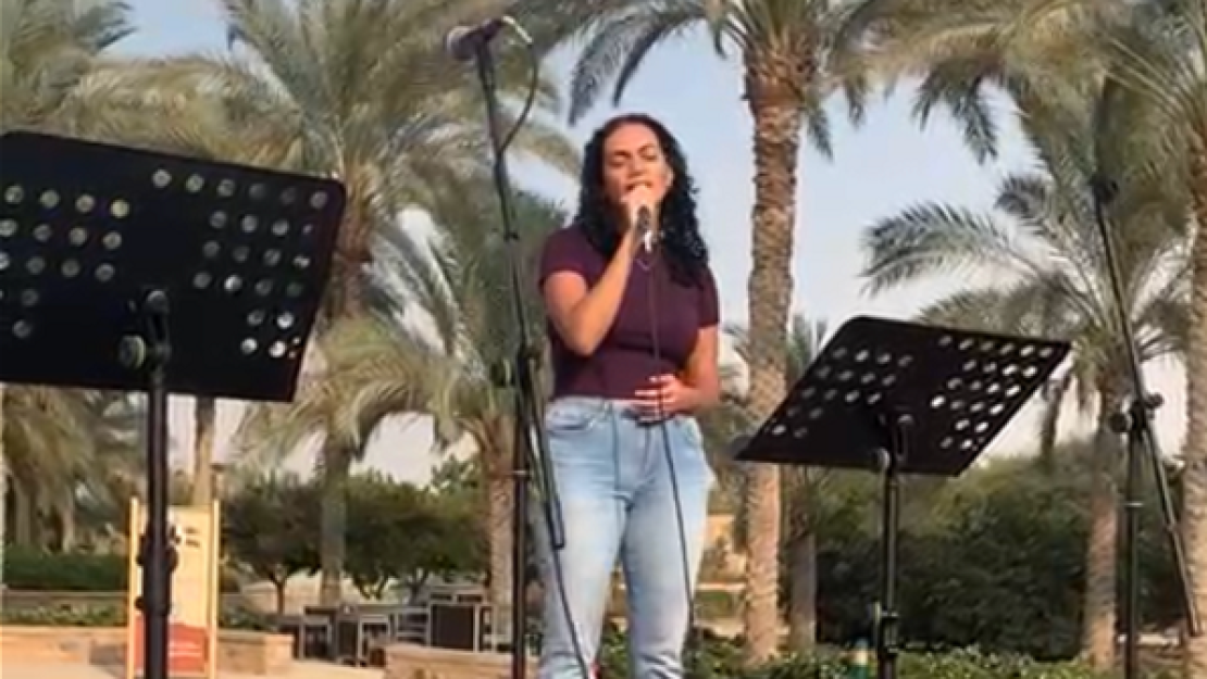 Woman singing