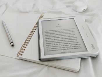 e-book on notebook