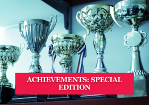 Five achievement cups