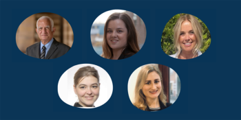 Images of one man and four women