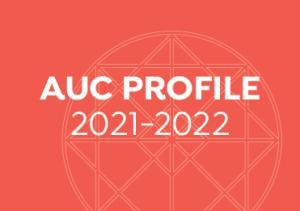 Orange image with AUC Profile 2021 - 2022 written in white