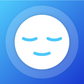 Blue sleeping face icon