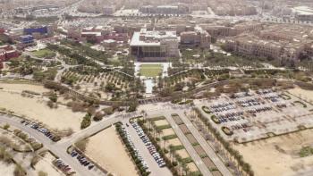 auc campus drone shot