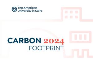 Text reads "The American University in Cairo. Carbon Footprint 2024"