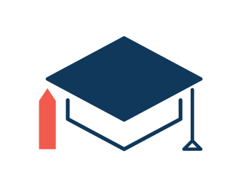 an icon of a graduation cap