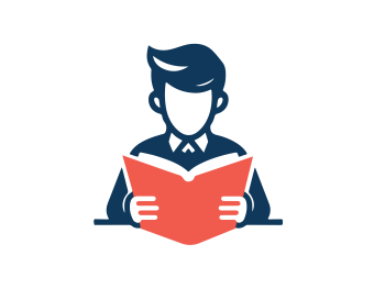 an icon of a boy reading a book