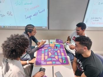 students in active learning classroom